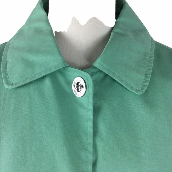 Dennis Basso Mint Green Raincoat, XS - Picture 5 of 9